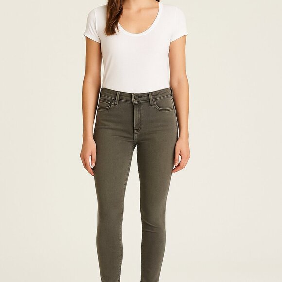 Frame Denim Le Skinny De Jeanne Wilton Jeans Size 26 Gray Stretch Mid Rise - Picture 1 of 9
